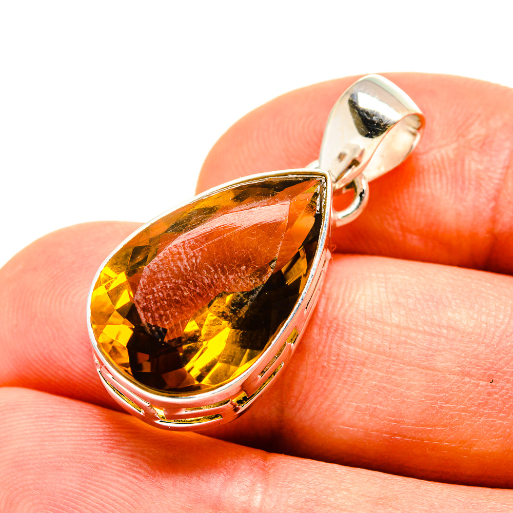 Lemon Quartz Pendants handcrafted by Ana Silver Co - PD756911