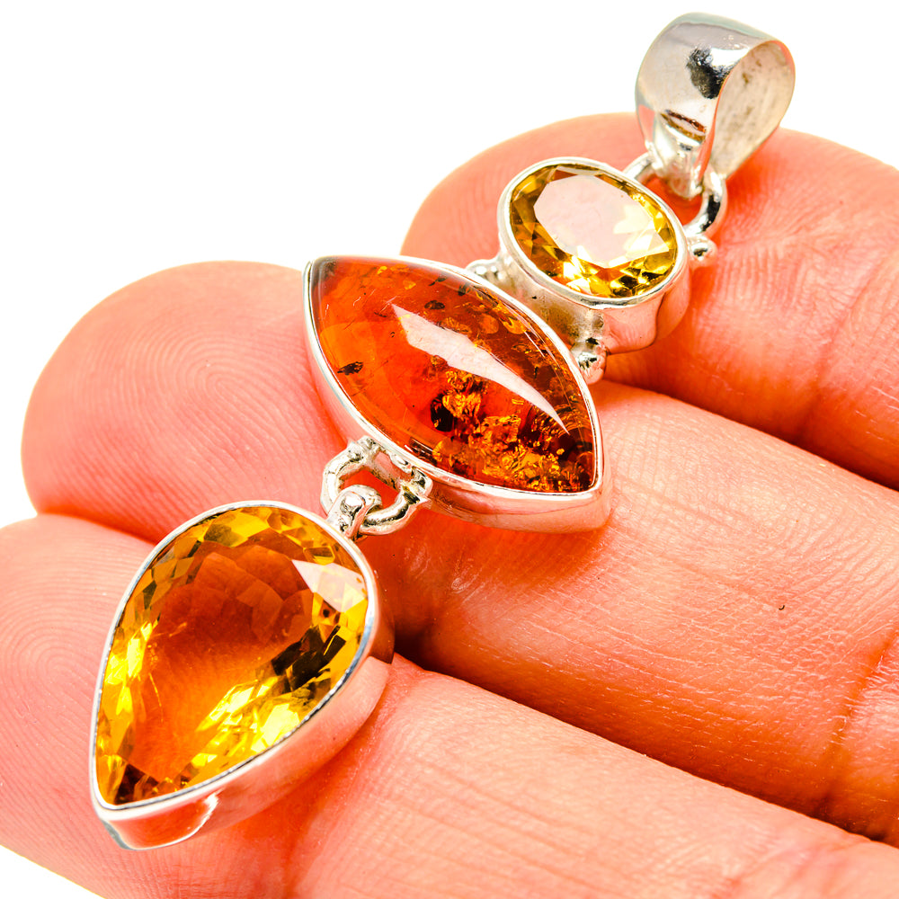 Baltic Amber Pendants handcrafted by Ana Silver Co - PD756917