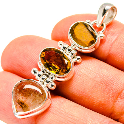 Rutilated Quartz Pendants handcrafted by Ana Silver Co - PD756925
