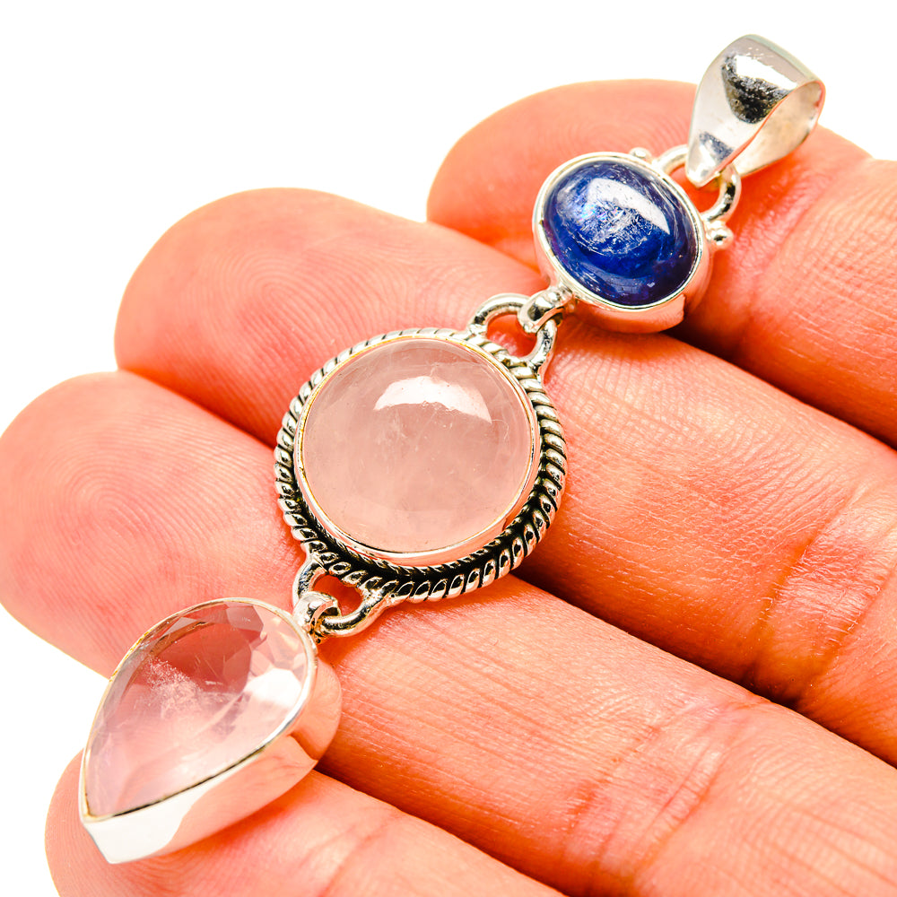 Rose Quartz Pendants handcrafted by Ana Silver Co - PD756930