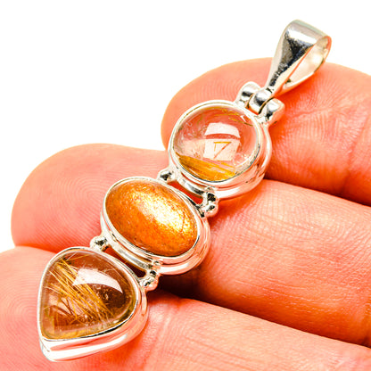 Rutilated Quartz Pendants handcrafted by Ana Silver Co - PD756931