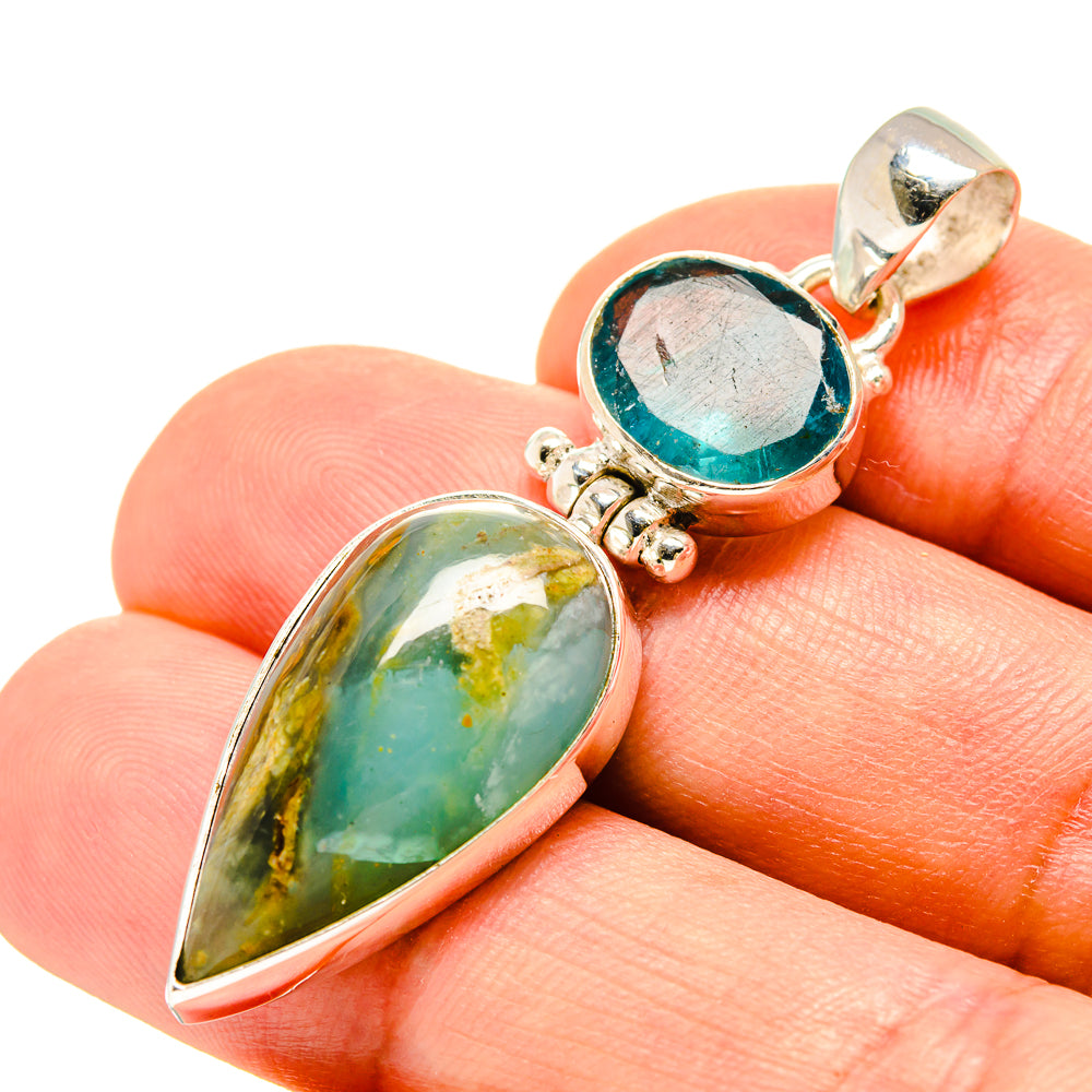 Peruvian Opal Pendants handcrafted by Ana Silver Co - PD756933