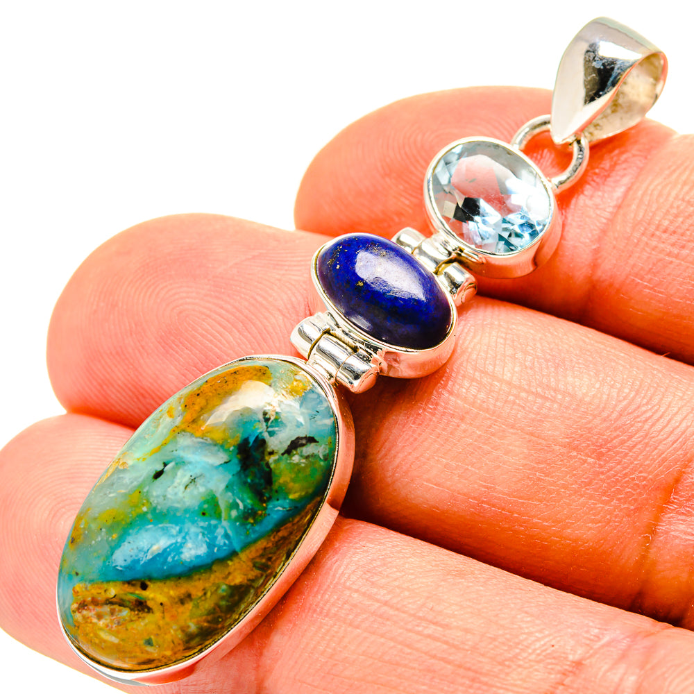 Peruvian Opal Pendants handcrafted by Ana Silver Co - PD756940