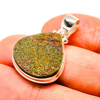Spectro Pyrite Druzy Pendants handcrafted by Ana Silver Co - PD756947