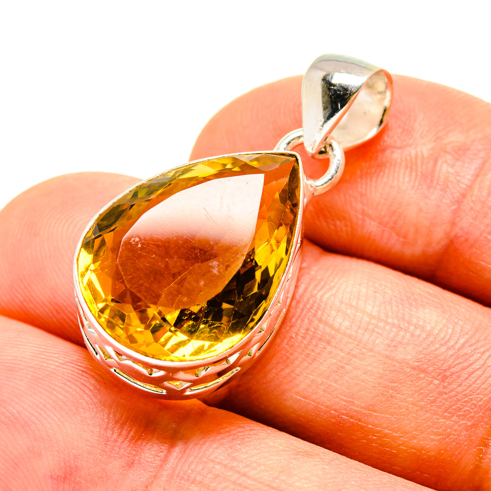 Lemon Quartz Pendants handcrafted by Ana Silver Co - PD756961