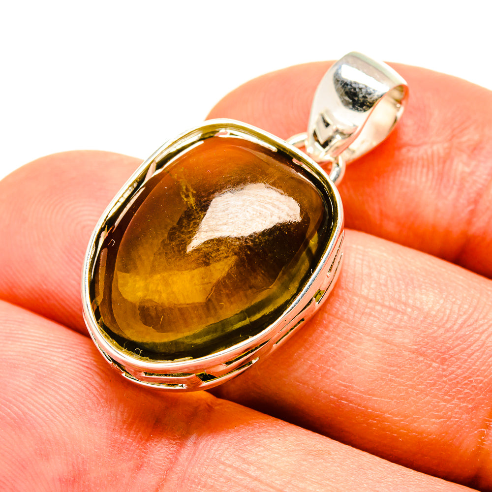 Olive Quartz Pendants handcrafted by Ana Silver Co - PD756963