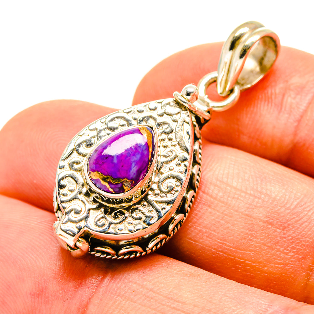 Purple Copper Composite Turquoise Pendants handcrafted by Ana Silver Co - PD756967