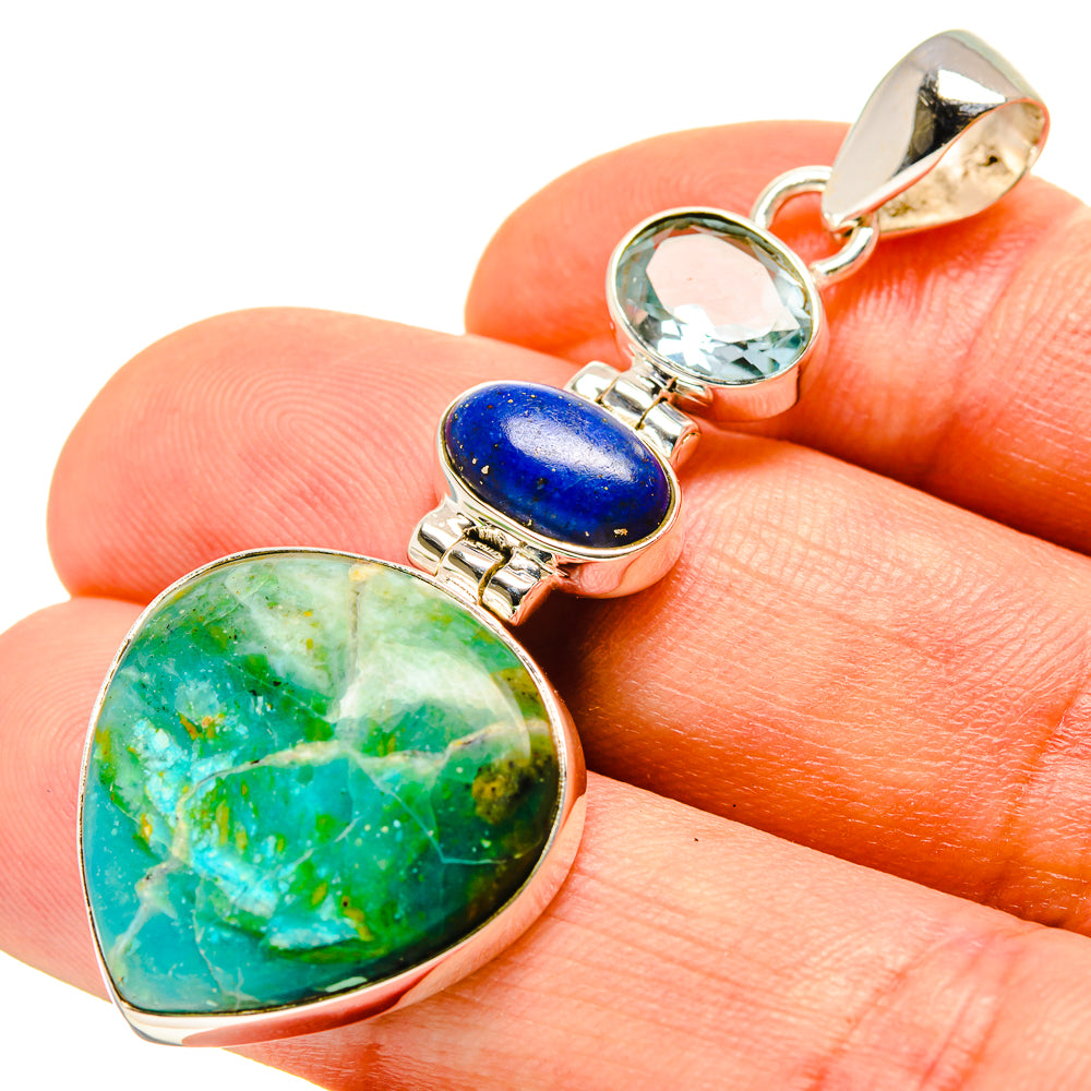 Peruvian Opal Pendants handcrafted by Ana Silver Co - PD756978
