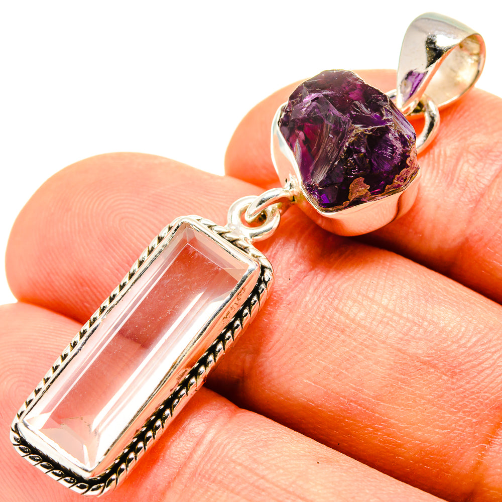 Rose Quartz Pendants handcrafted by Ana Silver Co - PD756981