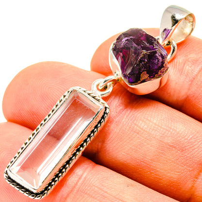 Rose Quartz Pendants handcrafted by Ana Silver Co - PD756981