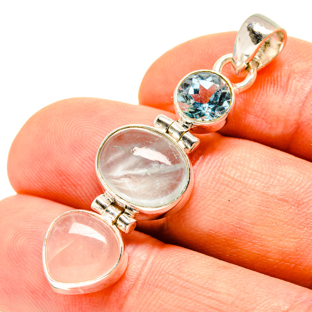 Aquamarine Pendants handcrafted by Ana Silver Co - PD756988