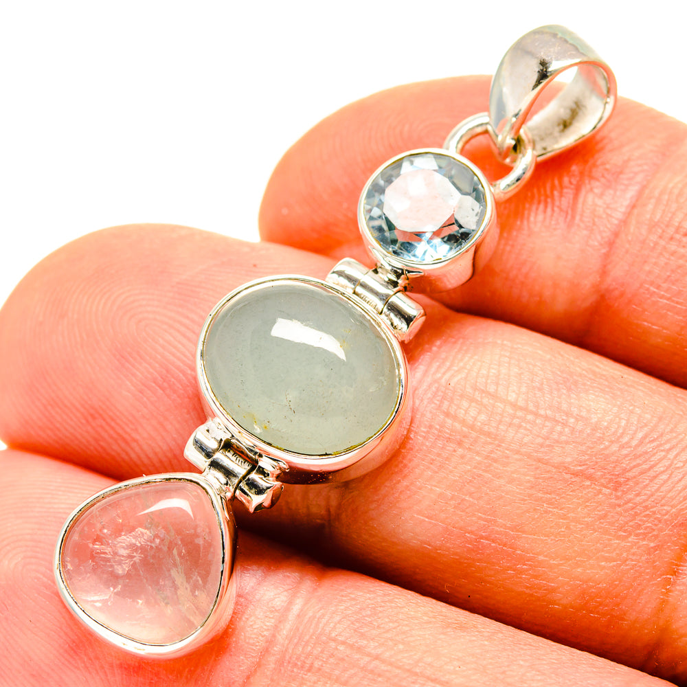 Aquamarine Pendants handcrafted by Ana Silver Co - PD756993
