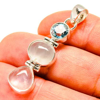 Aquamarine Pendants handcrafted by Ana Silver Co - PD757003