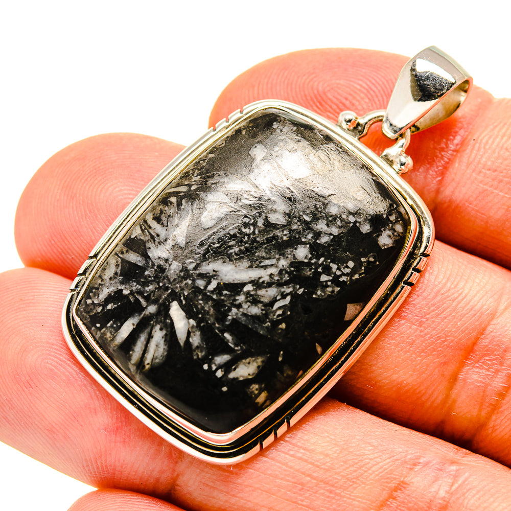 Chrysanthemum Stone Pendants handcrafted by Ana Silver Co - PD757024