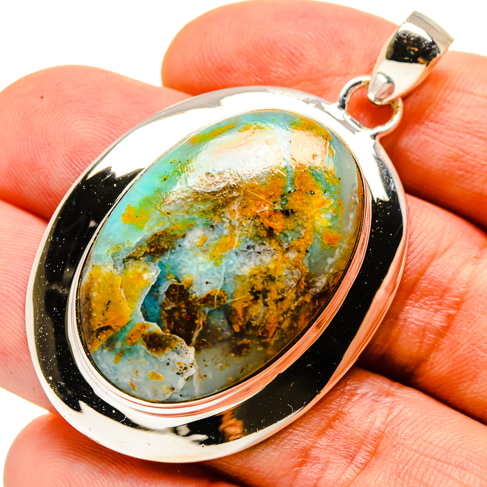 Peruvian Opal Pendants handcrafted by Ana Silver Co - PD757030