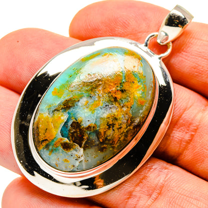 Peruvian Opal Pendants handcrafted by Ana Silver Co - PD757030