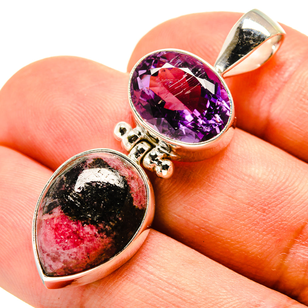 Rhodonite Pendants handcrafted by Ana Silver Co - PD757032