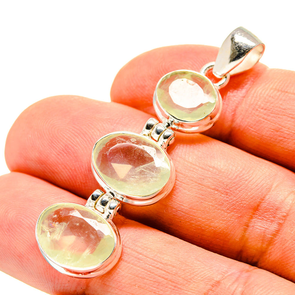 Prehnite Pendants handcrafted by Ana Silver Co - PD757036
