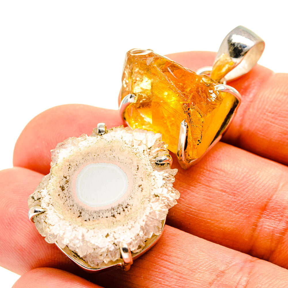 White Solar Quartz Pendants handcrafted by Ana Silver Co - PD757037
