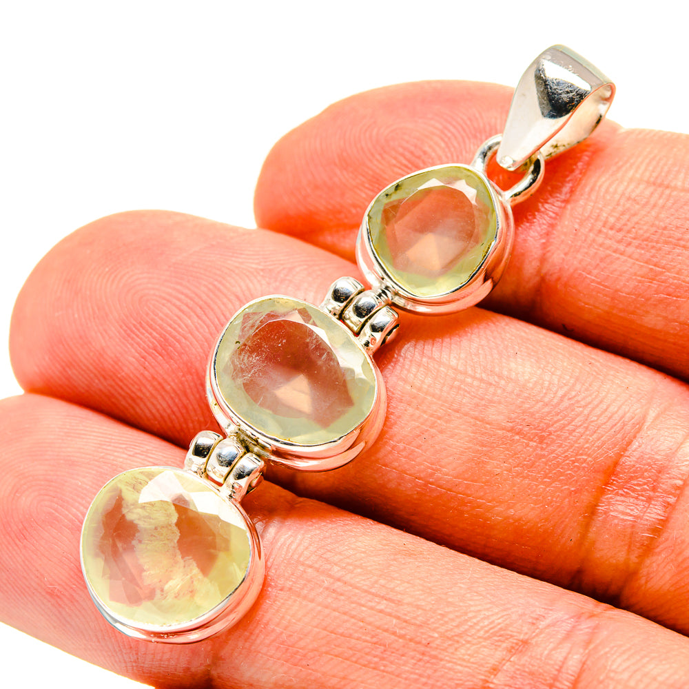 Prehnite Pendants handcrafted by Ana Silver Co - PD757050