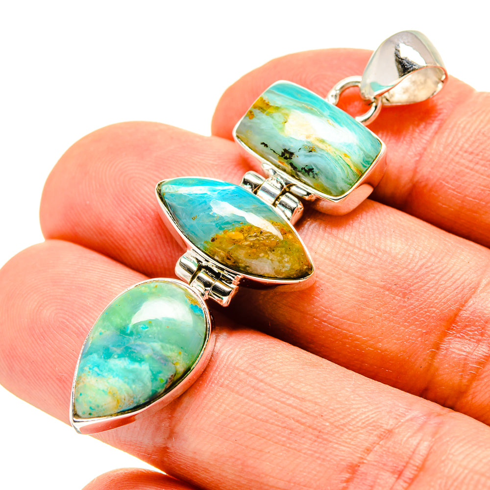 Peruvian Opal Pendants handcrafted by Ana Silver Co - PD757053