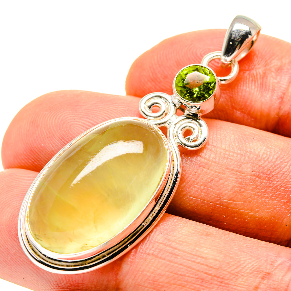 Prehnite Pendants handcrafted by Ana Silver Co - PD757054