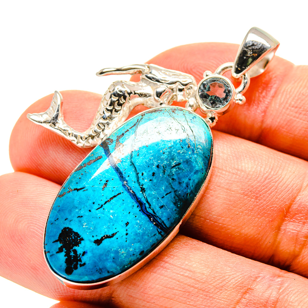 Chrysocolla Pendants handcrafted by Ana Silver Co - PD757057