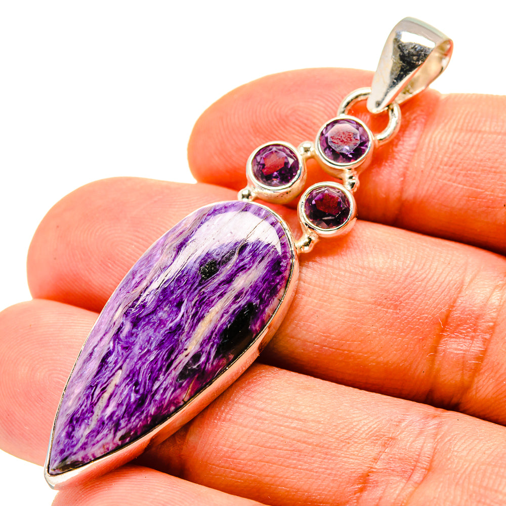 Charoite Pendants handcrafted by Ana Silver Co - PD757059