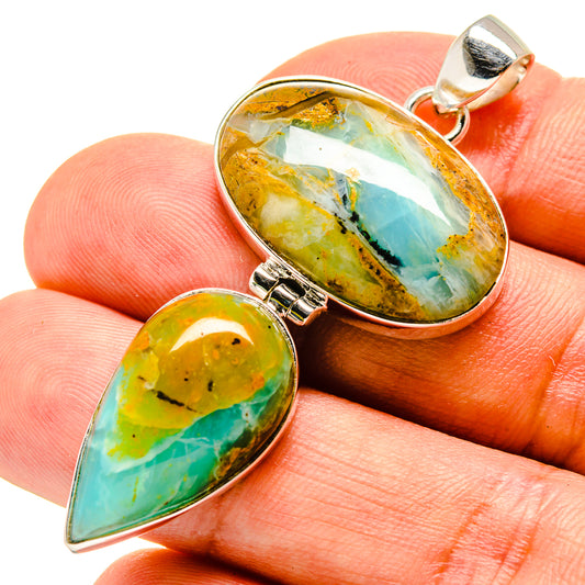 Peruvian Opal Pendants handcrafted by Ana Silver Co - PD757061