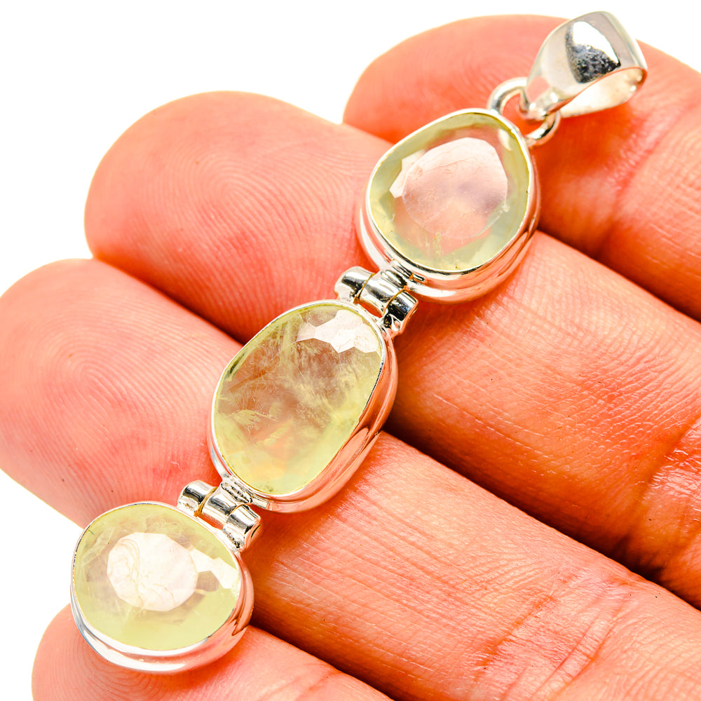 Prehnite Pendants handcrafted by Ana Silver Co - PD757065