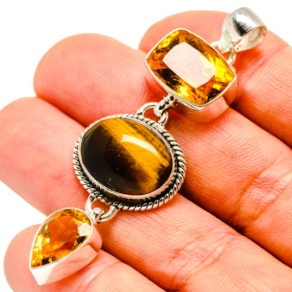 Tiger Eye Pendants handcrafted by Ana Silver Co - PD757066