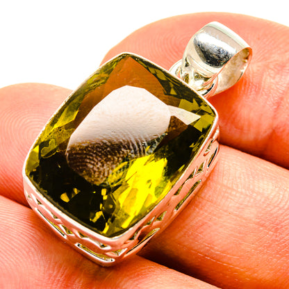 Olive Quartz Pendants handcrafted by Ana Silver Co - PD757097