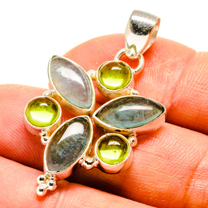 Aquamarine Pendants handcrafted by Ana Silver Co - PD757100
