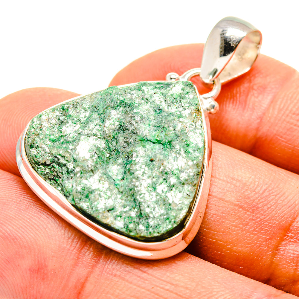 Green Fuchsite Pendants handcrafted by Ana Silver Co - PD757101