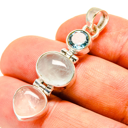 Aquamarine Pendants handcrafted by Ana Silver Co - PD757106