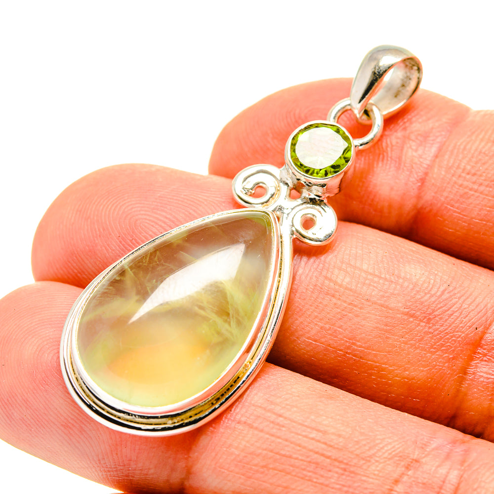 Prehnite Pendants handcrafted by Ana Silver Co - PD757111