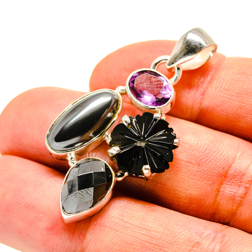 Hematite Pendants handcrafted by Ana Silver Co - PD757117