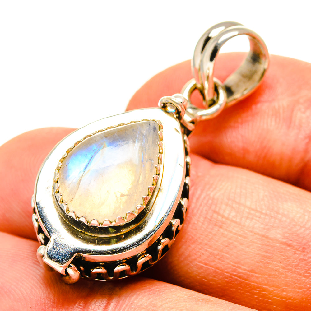 Rainbow Moonstone Pendants handcrafted by Ana Silver Co - PD757125