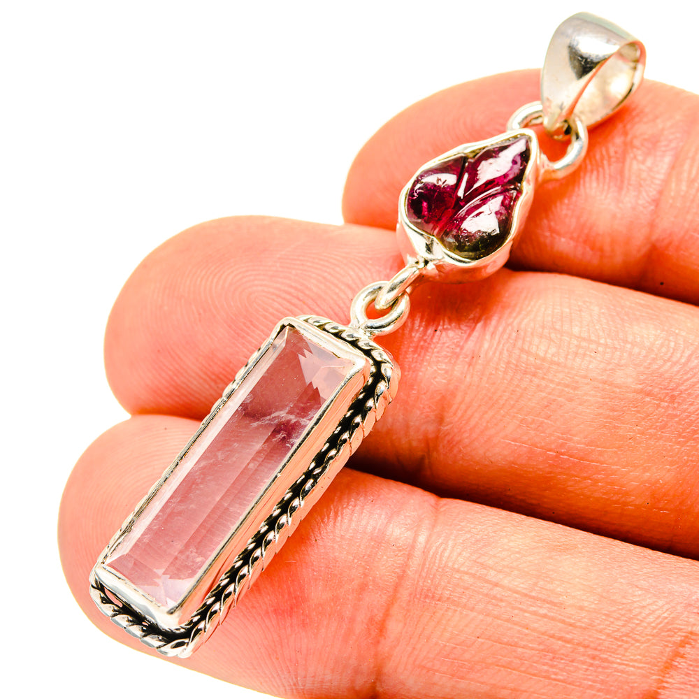 Rose Quartz Pendants handcrafted by Ana Silver Co - PD757141