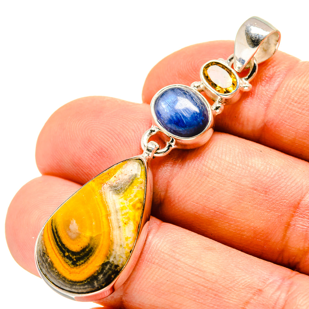 Bumble Bee Jasper Pendants handcrafted by Ana Silver Co - PD757149