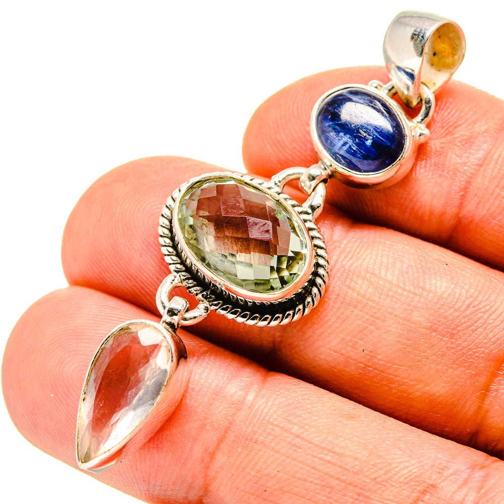 Green Amethyst Pendants handcrafted by Ana Silver Co - PD757151