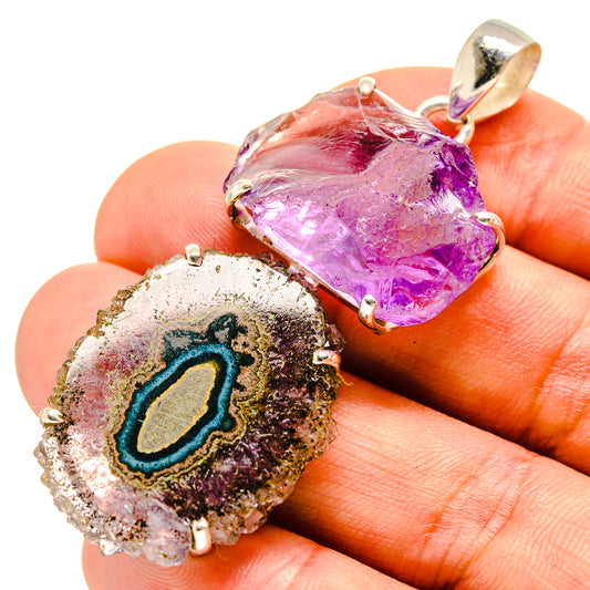 Amethyst Stalactite Pendants handcrafted by Ana Silver Co - PD757152