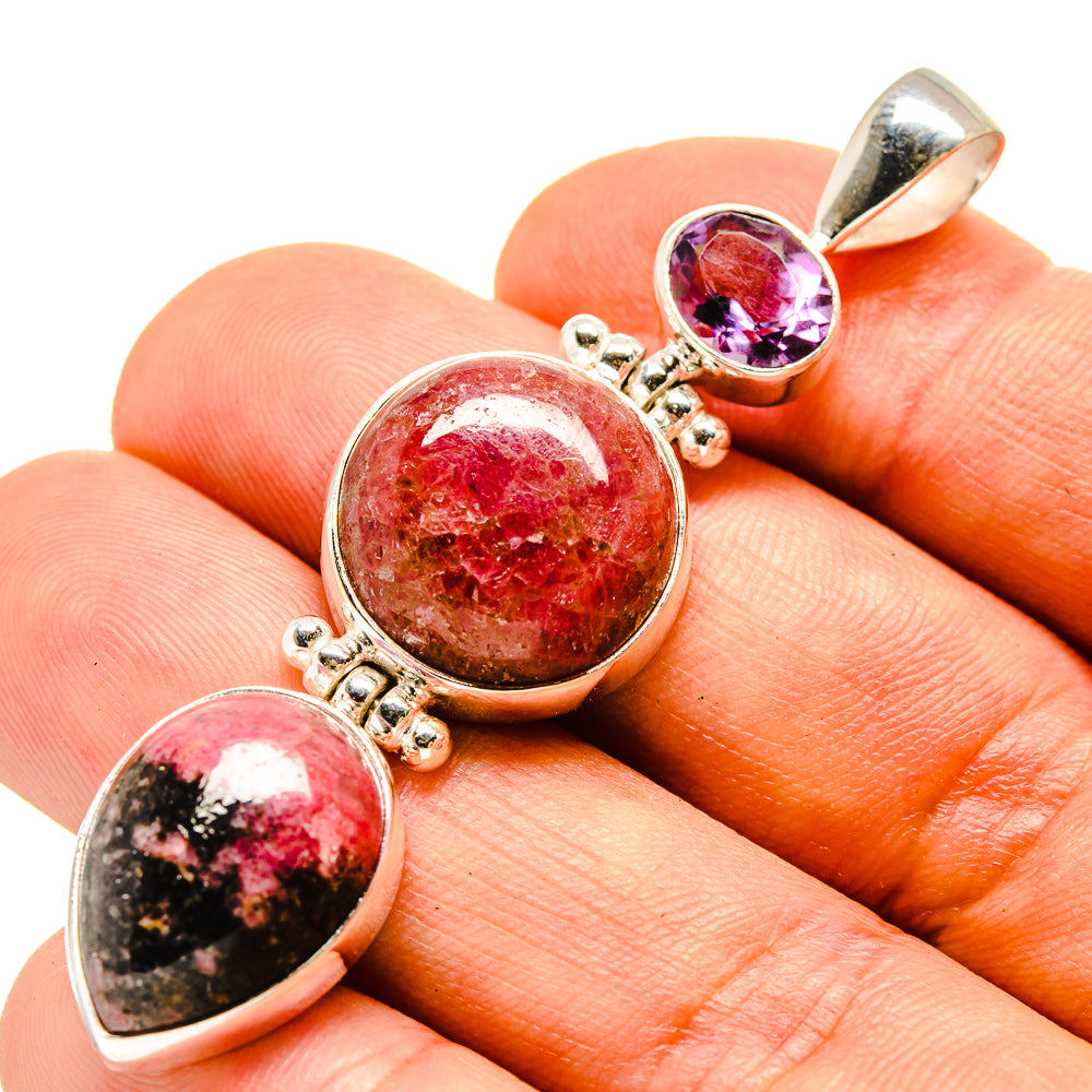 Rhodonite Pendants handcrafted by Ana Silver Co - PD757154