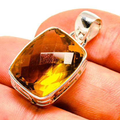 Lemon Quartz Pendants handcrafted by Ana Silver Co - PD757162