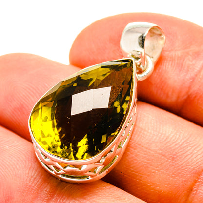 Olive Quartz Pendants handcrafted by Ana Silver Co - PD757163