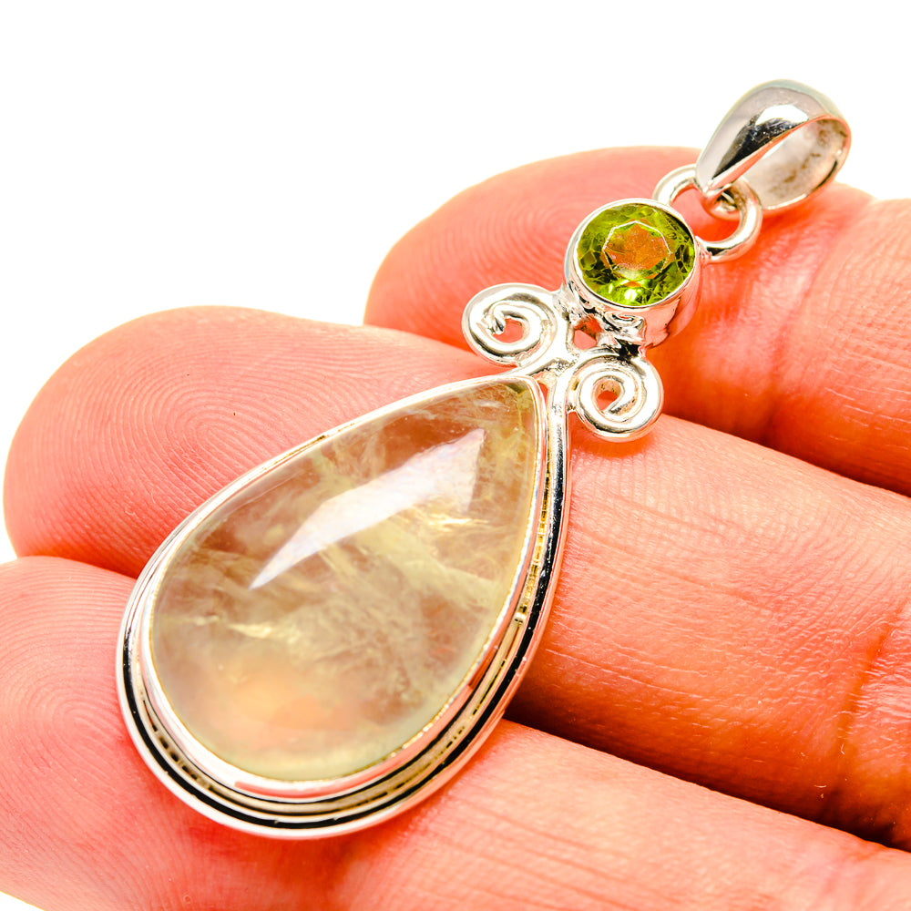 Prehnite Pendants handcrafted by Ana Silver Co - PD757176