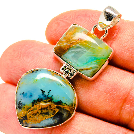 Peruvian Opal Pendants handcrafted by Ana Silver Co - PD757178
