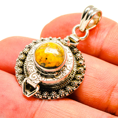 Bumble Bee Jasper Pendants handcrafted by Ana Silver Co - PD757190