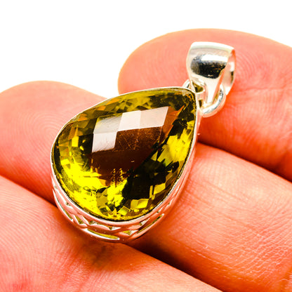 Lemon Quartz Pendants handcrafted by Ana Silver Co - PD757210