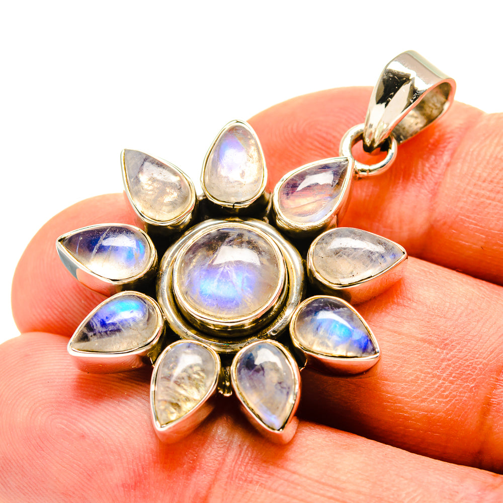 Rainbow Moonstone Pendants handcrafted by Ana Silver Co - PD757211